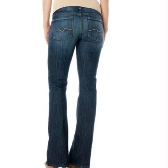 7 For All Mankind A Pea In The Pod Boot Cut Maternity Jeans with Full Band Sz 30 - Picture 1 of 16